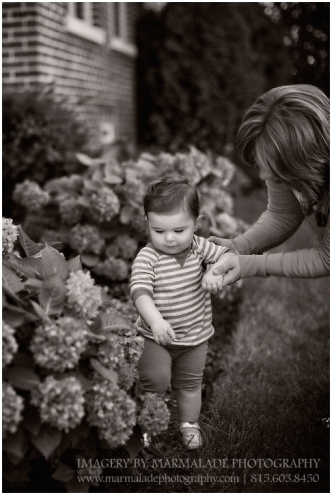 Photo of a mom and baby at their Lincolnwood Chicago North Side home