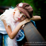 photo of a young girl in a natural setting in chicagoland