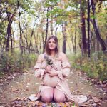 Pregnancy photos in an outdoor setting